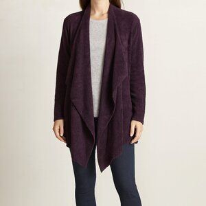 Barefoot Dreams Calypso 436 Cardigan Women’s Size S/M Purple Bamboo Knit Drape